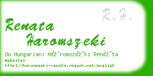 renata haromszeki business card